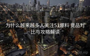 为什么越来越多人关注51爆料 竞品对比与攻略解读