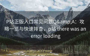 P站正版入口常见问题Q&A：攻略一览与快速排查，p站 there was an error loading