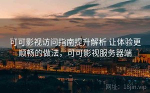可可影视访问指南提升解析 让体验更顺畅的做法，可可影视服务器端