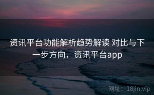资讯平台功能解析趋势解读 对比与下一步方向，资讯平台app