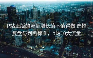 P站正版的流量增长值不值得做 选择复盘与判断标准，p站10大流量