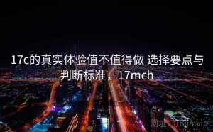 17c的真实体验值不值得做 选择要点与判断标准，17mch