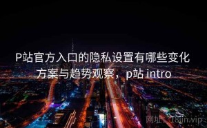 P站官方入口的隐私设置有哪些变化 方案与趋势观察，p站 intro