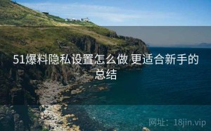 51爆料隐私设置怎么做 更适合新手的总结