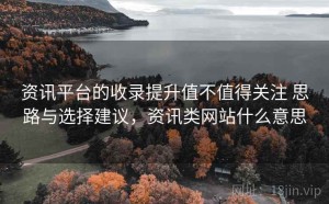 资讯平台的收录提升值不值得关注 思路与选择建议，资讯类网站什么意思