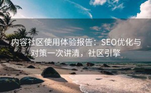 内容社区使用体验报告：SEO优化与对策一次讲清，社区引擎