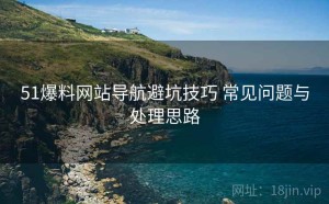 51爆料网站导航避坑技巧 常见问题与处理思路
