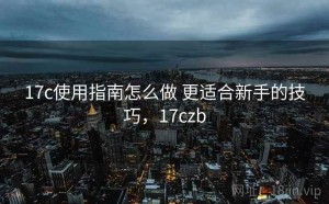 17c使用指南怎么做 更适合新手的技巧，17czb