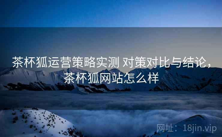茶杯狐运营策略实测 对策对比与结论，茶杯狐网站怎么样