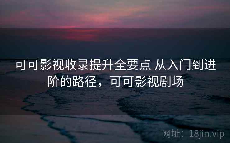 可可影视收录提升全要点 从入门到进阶的路径，可可影视剧场