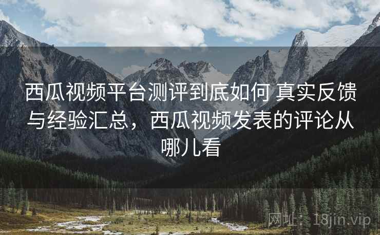 西瓜视频平台测评到底如何 真实反馈与经验汇总，西瓜视频发表的评论从哪儿看