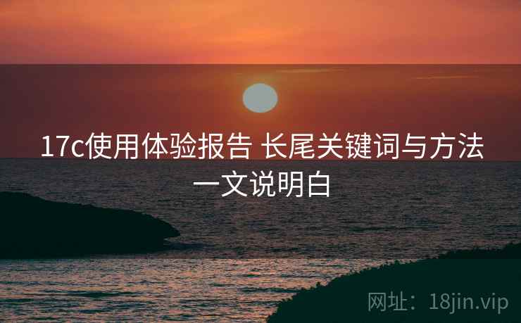 17c使用体验报告 长尾关键词与方法一文说明白